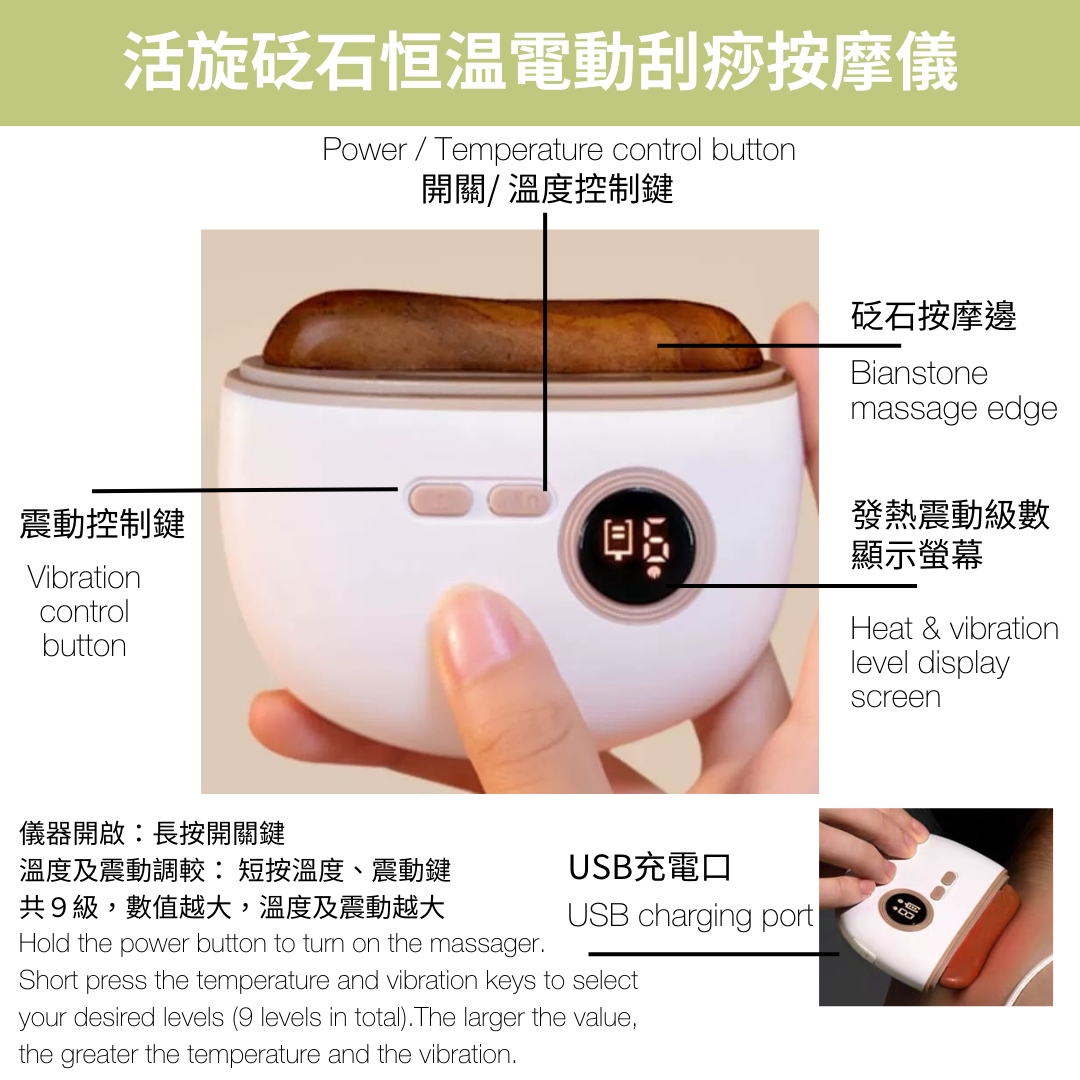 HOSANNAWIND BIANSTONE CONSTANT TEMPERATURE ELECTRIC SCRAPING MASSAGER